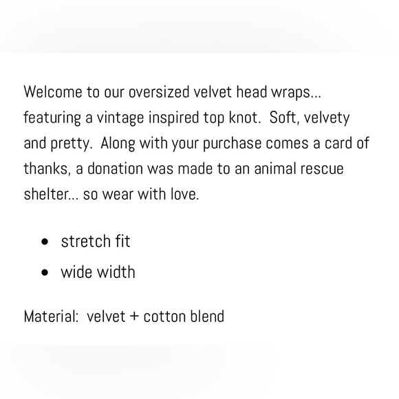 Velvet headwrap - Picture 4 of 4
